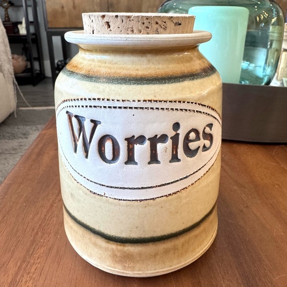Large Ceramic Worries Jar - Picture 6 of 9
